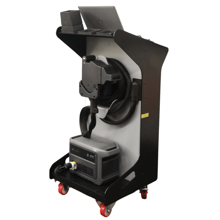 Portabler Laser Von Hinten