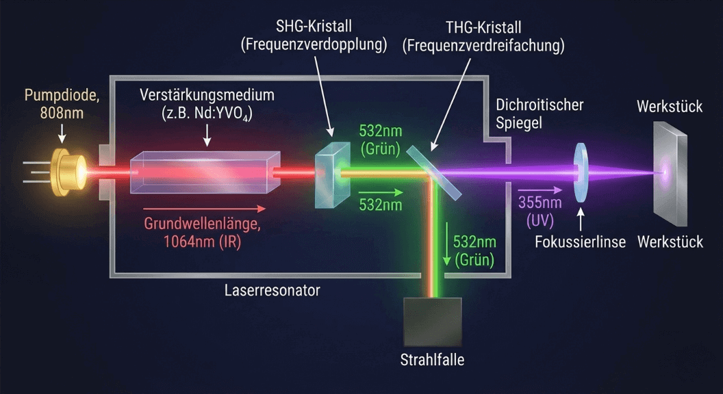 Prinzip eines UV-Lasers Prinzip eines UV-Lasers