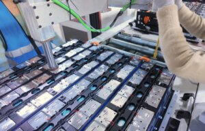 Image,of,multiple,lithium Ion,battery,cells,arranged,on,a,laser